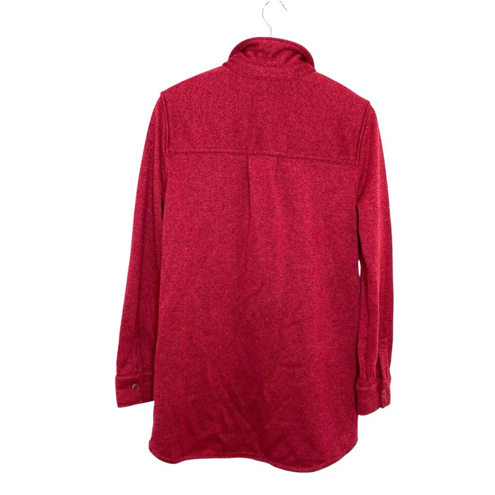 Soft Surroundings Willow Fleece Snap Front Jacket Size Large Embroidered Shacket - Picture 3 of 13